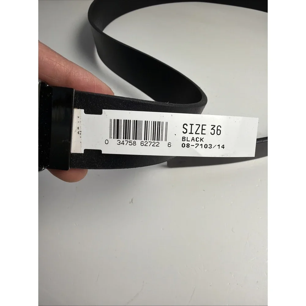 Handcrafted Kenneth Cole REACTION Men's Belt Black Size M 36 Black Buckle.